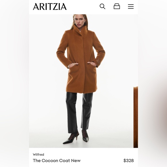 Wilfred Cocoon Coat – Size XS (Colour: Cigar) - Picture 2 of 14